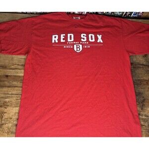 Nike Team Boston Red Sox Fenway Park Shirt Men’s XL Red MLB Center Swoosh 2007